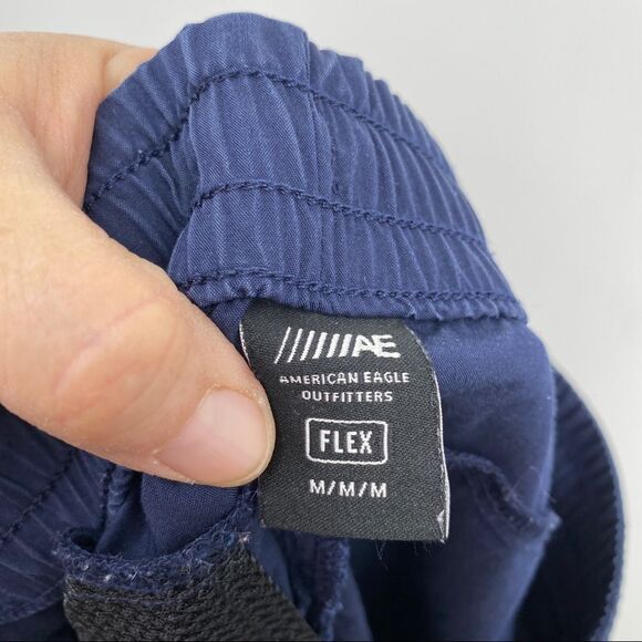 American Eagle Outfitters Flex Navy Blue Black Drawstring Moisture-wick Joggers - Picture 11 of 12